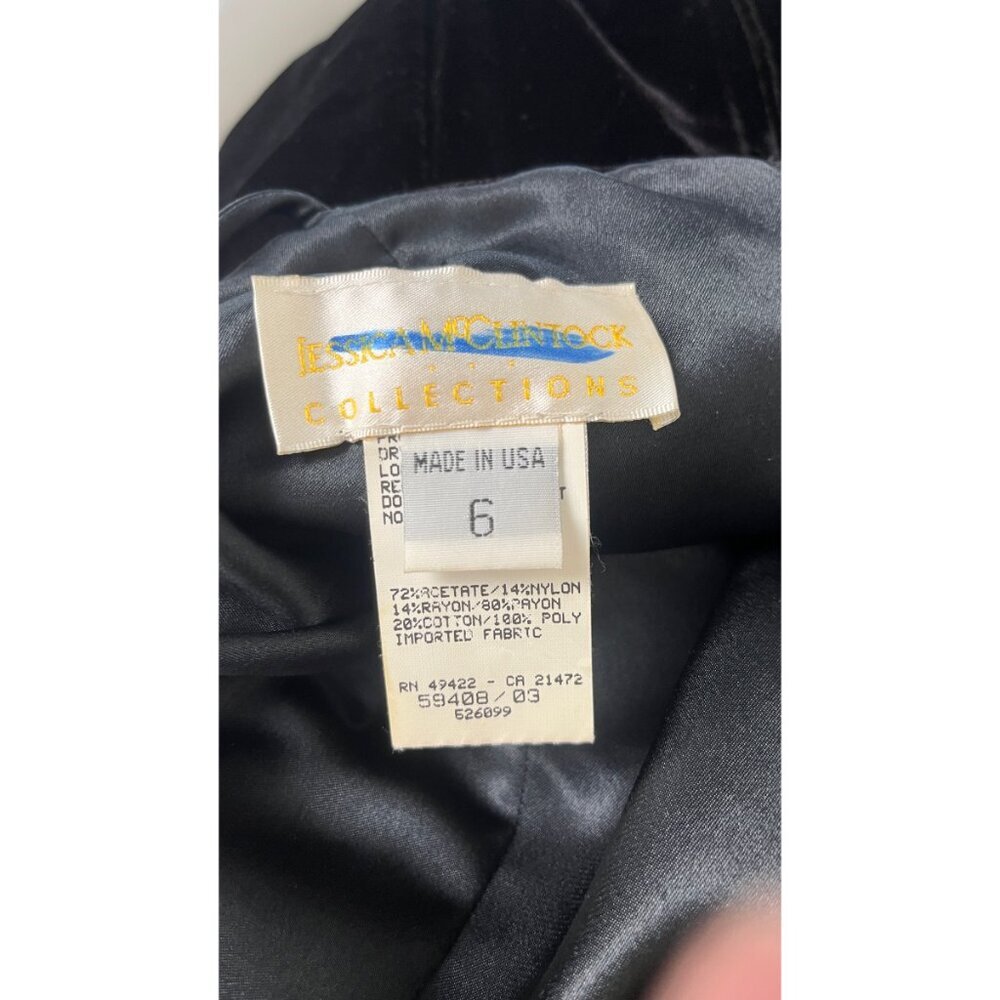VINTAGE JESSICA MCCLINTOCK VELVET AND LACE STEVIE NICKS DRESS 6 - Picture 7 of 9